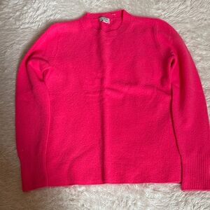 J. Crew Vibrant Pink Crew Neck Sweater